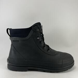 Muck Boots All Cast Lace Up Duck Boot Black Waterproof Neoprene Mens Size 11